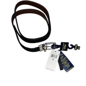 Polo Ralph Lauren Reversible Leather Belt 63375 Black Size 56/140 BNWT $85